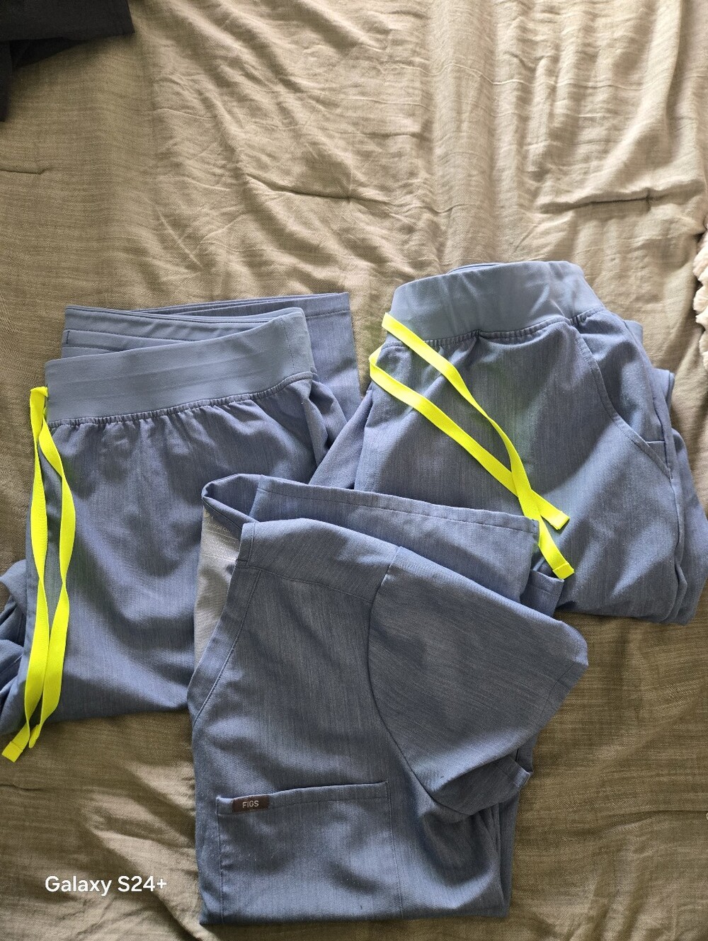 3-PIECE SET FIGS WOMENS Blue INDIGO